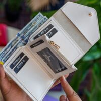Garbalia Columbia Vegan Deri Bozuk Para Gözlü Bol Kartlıklı Mini Bej Kadın Cüzdanı - Görsel 3