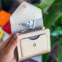 Garbalia Columbia Vegan Deri Bozuk Para Gözlü Bol Kartlıklı Mini Gold Kadın Cüzdanı - Görsel 2