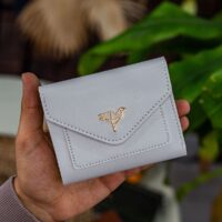 Garbalia Columbia Vegan Deri Bozuk Para Gözlü Bol Kartlıklı Mini Gri Kadın Cüzdanı