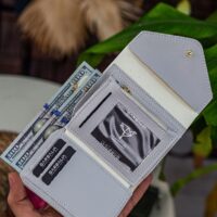 Garbalia Columbia Vegan Deri Bozuk Para Gözlü Bol Kartlıklı Mini Gri Kadın Cüzdanı - Görsel 3