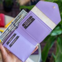 Garbalia Columbia Vegan Deri Bozuk Para Gözlü Bol Kartlıklı Mini Lila Kadın Cüzdanı - Görsel 4