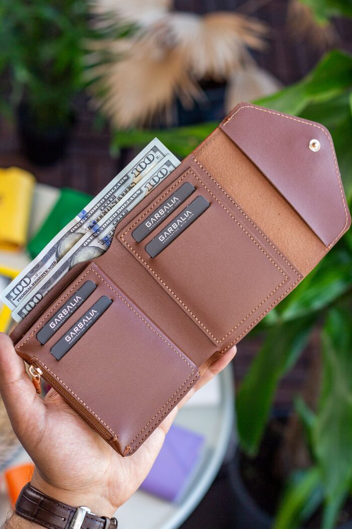 Garbalia Columbia Vegan Deri Bozuk Para Gözlü Bol Kartlıklı Mini Taba Kadın Cüzdanı - Görsel 3