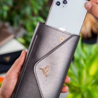 Envelope Telefon ve Bozuk Para Bölmeli Zarf Model Antrasit Kadın Cüzdan