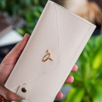 Envelope Telefon ve Bozuk Para Bölmeli Zarf Model Bej Kadın Cüzdan - Görsel 4