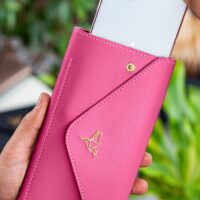 Envelope Telefon ve Bozuk Para Bölmeli Zarf Model Fuşya Kadın Cüzdan