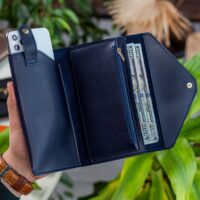 Envelope Telefon ve Bozuk Para Bölmeli Zarf Model Lacivert Kadın Cüzdan - Görsel 3