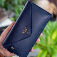 Envelope Telefon ve Bozuk Para Bölmeli Zarf Model Lacivert Kadın Cüzdan - Görsel 4