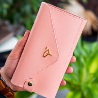 Envelope Telefon ve Bozuk Para Bölmeli Zarf Model Pudra Kadın Cüzdan - Görsel 4