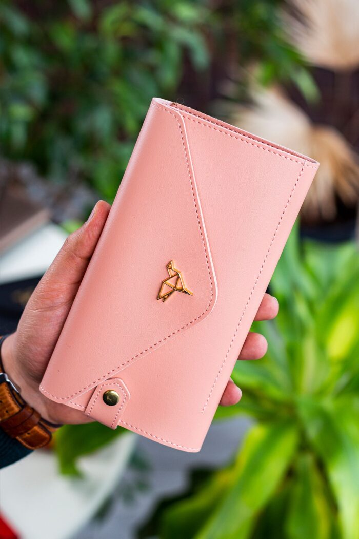 Envelope Telefon ve Bozuk Para Bölmeli Zarf Model Pudra Kadın Cüzdan - Görsel 4