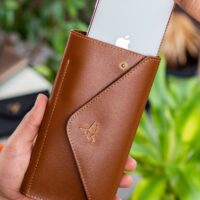 Envelope Telefon ve Bozuk Para Bölmeli Zarf Model Taba Kadın Cüzdan