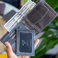 Garbalia Kanguru Hakiki Deri RFID Engelleyici Crazy Gri Cüzdan Kartlık - Görsel 3