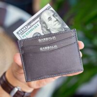 Garbalia Kanguru Hakiki Deri RFID Engelleyici Crazy Gri Cüzdan Kartlık - Görsel 4
