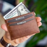 Garbalia Kanguru Hakiki Deri RFID Engelleyici Crazy Kahverengi Cüzdan Kartlık - Görsel 4