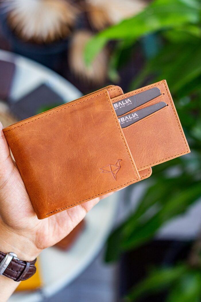 Garbalia Kanguru Hakiki Deri RFID Engelleyici Crazy Taba Cüzdan Kartlık