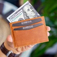 Garbalia Kanguru Hakiki Deri RFID Engelleyici Crazy Taba Cüzdan Kartlık - Görsel 4