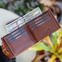 Garbalia Liverpool Hakiki Deri RFID Engelleyici Bozuk Para Bölmeli Yatay Taba Erkek Cüzdan - Görsel 4