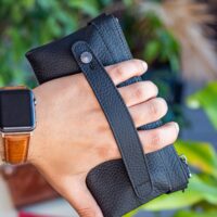 Garbalia Roosevelt Hakiki Deri Telefon Bölmeli El Saplı Siyah Unisex Portföy Cüzdan - Görsel 3