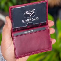 Garbalia Vera Crazy Deri Minimal Bordo Kartlık - Görsel 3