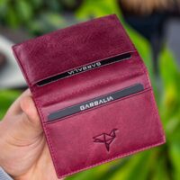 Garbalia Vera Crazy Deri Minimal Bordo Kartlık