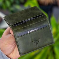 Garbalia Vera Crazy Deri Minimal Yeşil Kartlık - Görsel 5