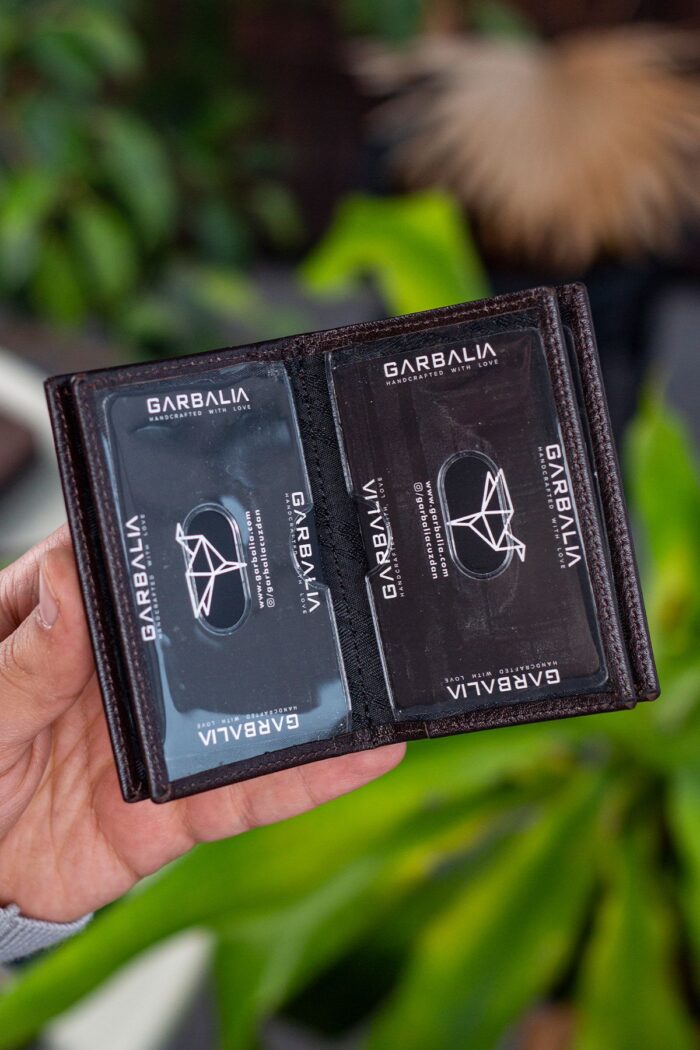 Garbalia Vera Hakiki Deri Minimal Kahverengi Kartlık - Görsel 2