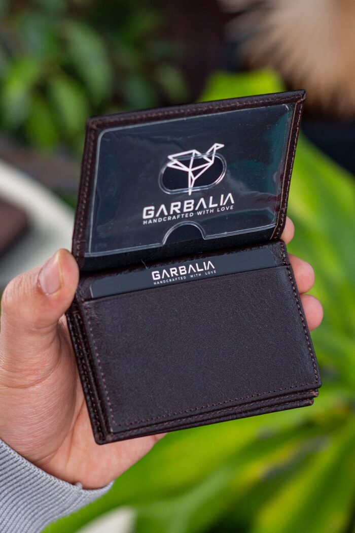 Garbalia Vera Hakiki Deri Minimal Kahverengi Kartlık - Görsel 3