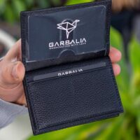 Garbalia Vera Hakiki Deri Minimal Siyah Kartlık - Görsel 3
