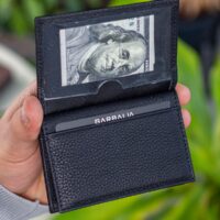 Garbalia Vera Hakiki Deri Minimal Siyah Kartlık - Görsel 4