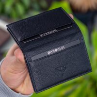Garbalia Vera Hakiki Deri Minimal Siyah Kartlık - Görsel 5