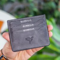Garbalia Walteria Vintage Deri Mini Unisex Gri Kartlık - Görsel 3
