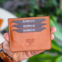 Garbalia Walteria Vintage Deri Mini Unisex Taba Kartlık - Görsel 3