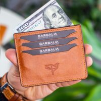 Garbalia Walteria Vintage Deri Mini Unisex Taba Kartlık
