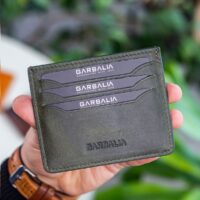 Garbalia Walteria Vintage Deri Mini Unisex Yeşil Kartlık - Görsel 2