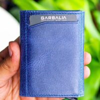 Garbalia Bryant Crazy Deri Mekanizmalı Lacivert Kartlık Cüzdan - Görsel 4