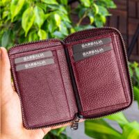 Garbalia Chain Hakiki Deri Bordo Erkek Cüzdanı - Görsel 3