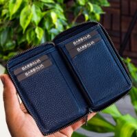 Garbalia Chain Hakiki Deri Lacivert Erkek Cüzdanı - Görsel 3