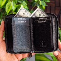Garbalia Chain Hakiki Deri Siyah Erkek Cüzdanı - Görsel 2