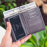 Garbalia Gomez Crazy Deri Gri Kartlık Cüzdan - Görsel 4