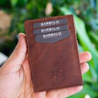Garbalia Magic Hakiki Deri RFID Engelleyici Unisex Sihirbaz Taba Kartlık Cüzdan - Görsel 5
