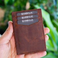 Garbalia Magic Hakiki Deri RFID Engelleyici Unisex Sihirbaz Taba Kartlık Cüzdan - Görsel 6