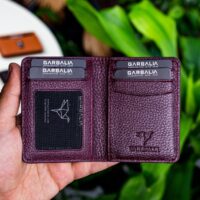 Garbalia Nahita Hakiki Deri Slim Bordo Kartlık Cüzdan - Görsel 3