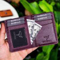 Garbalia Nahita Hakiki Deri Slim Bordo Kartlık Cüzdan