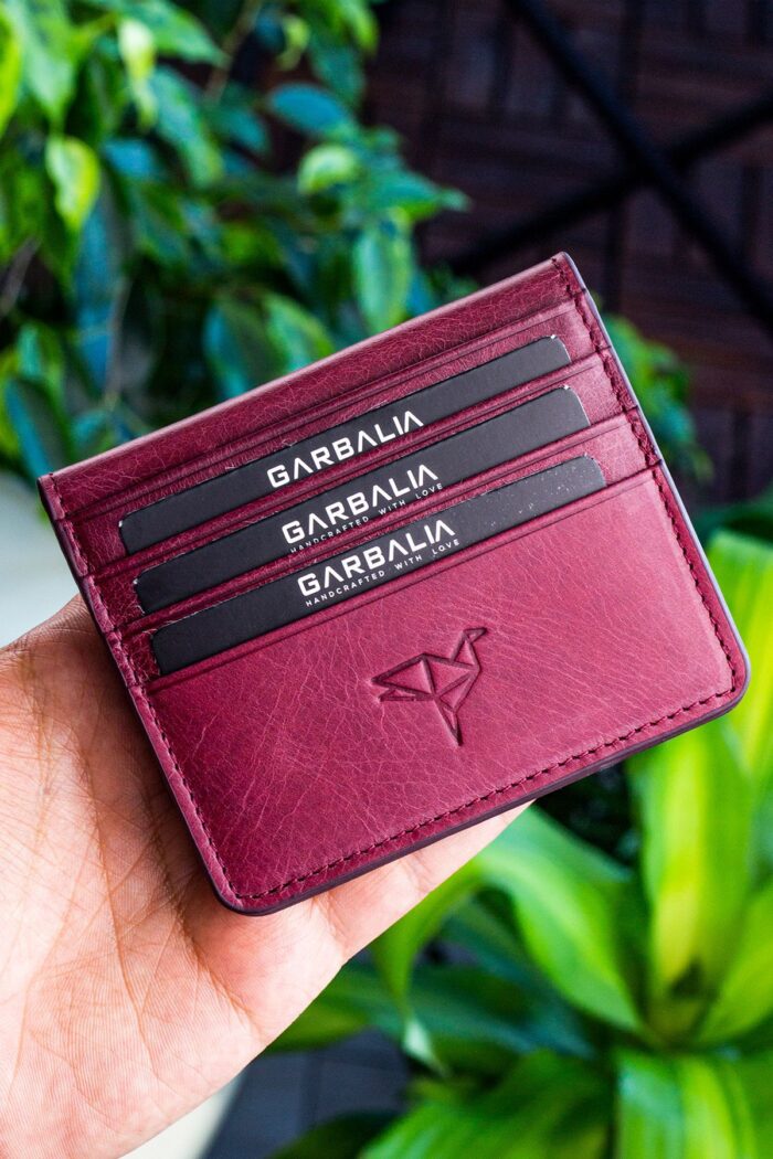 Garbalia Regina Vintage Deri Bordo Erkek Kartlık Cüzdan - Görsel 2