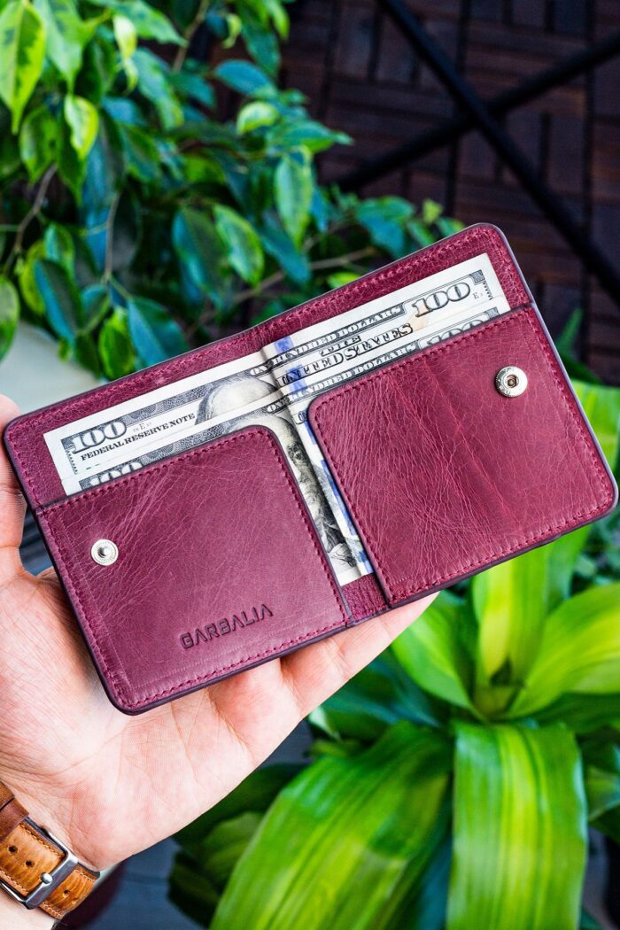Garbalia Regina Vintage Deri Bordo Erkek Kartlık Cüzdan - Görsel 3