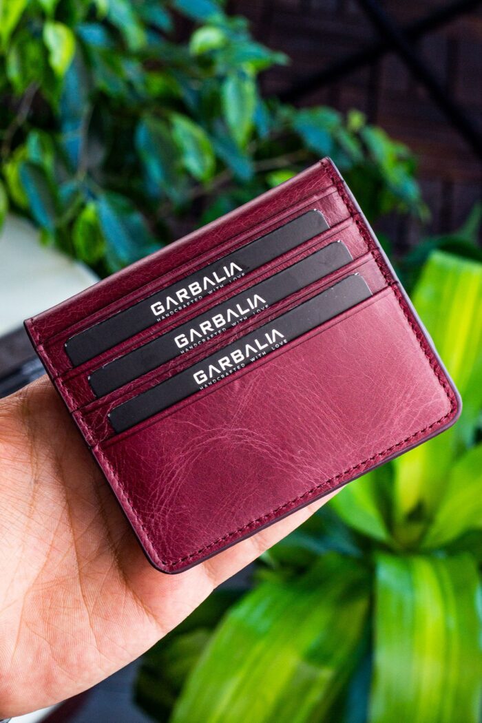 Garbalia Regina Vintage Deri Bordo Erkek Kartlık Cüzdan - Görsel 4