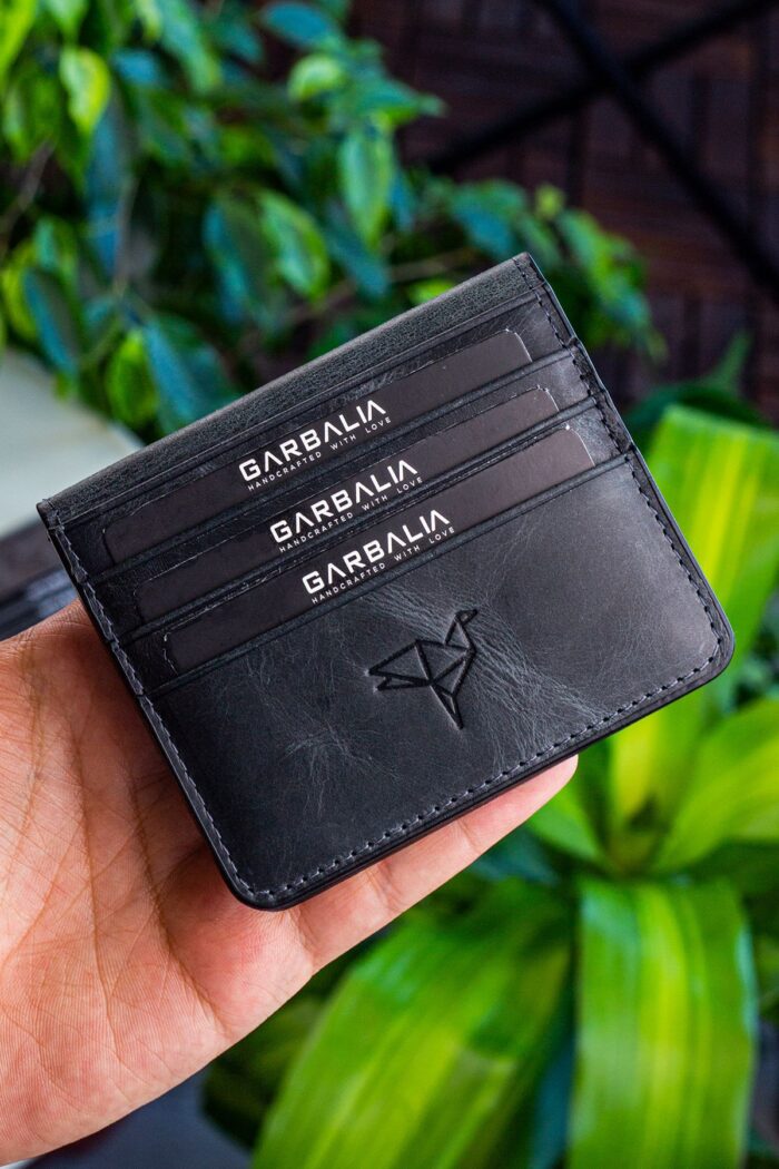 Garbalia Regina Vintage Deri Siyah Erkek Kartlık Cüzdan - Görsel 2