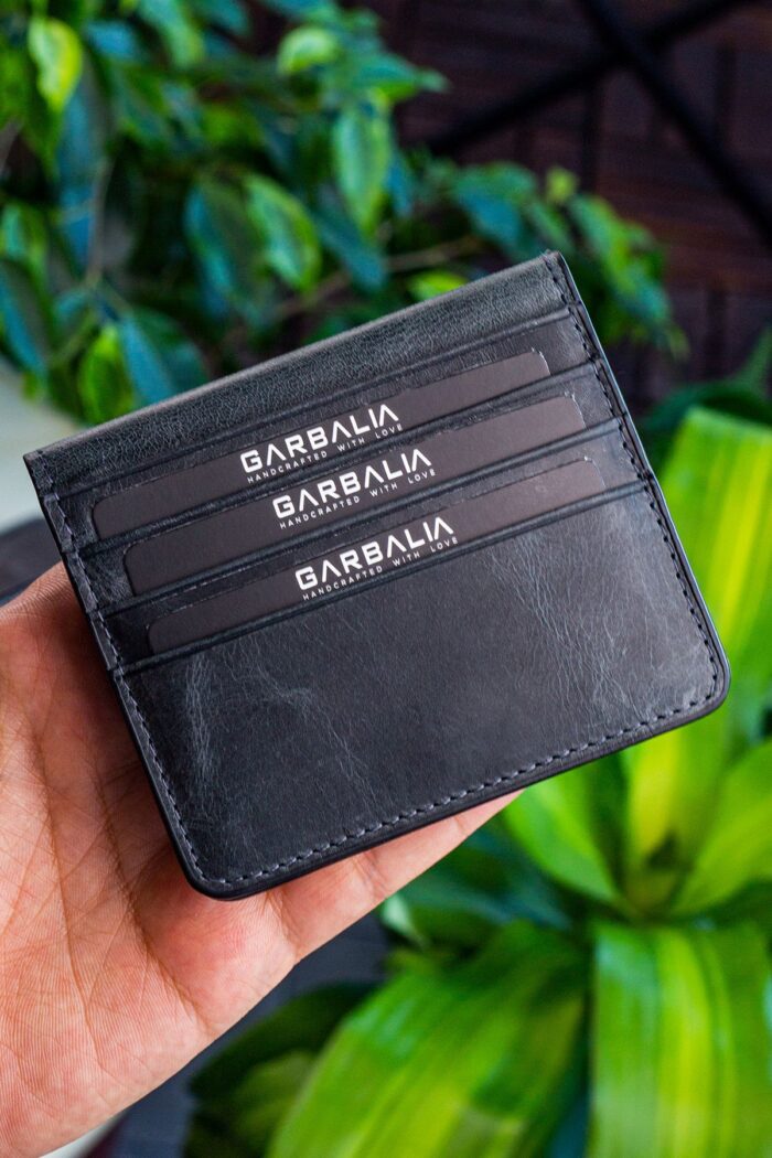 Garbalia Regina Vintage Deri Siyah Erkek Kartlık Cüzdan - Görsel 4