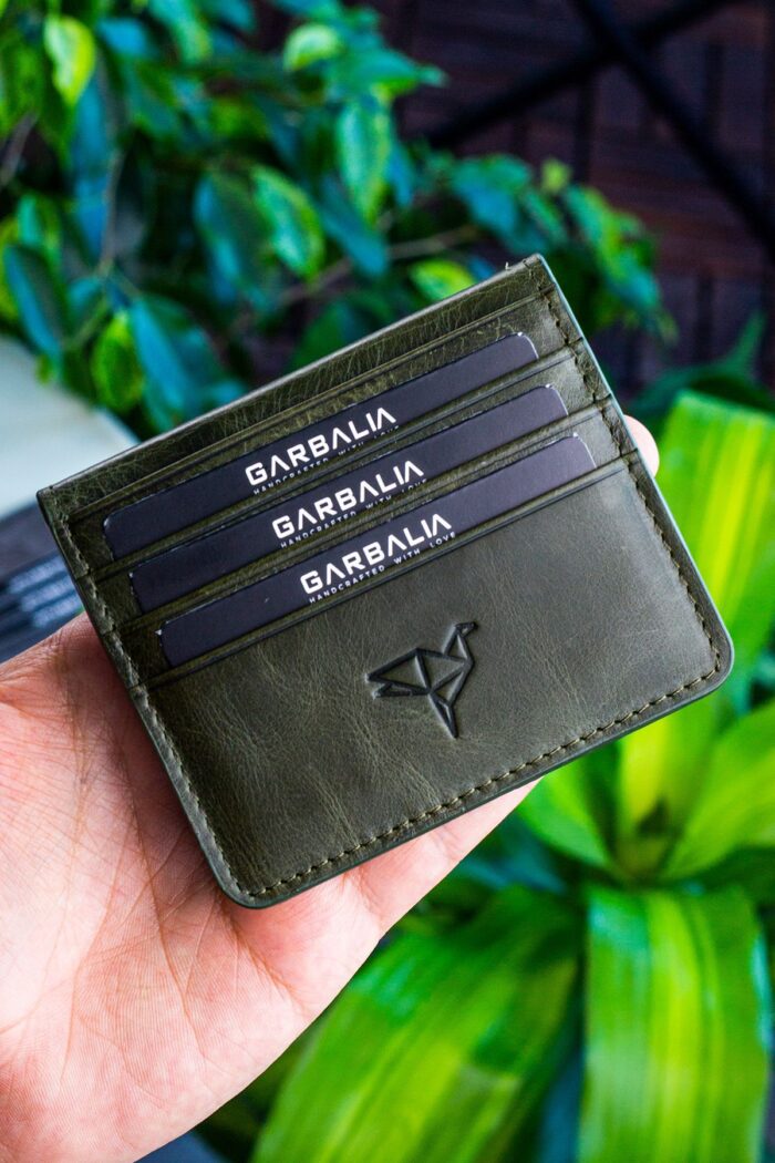 Garbalia Regina Vintage Deri Yeşil Erkek Kartlık Cüzdan - Görsel 2