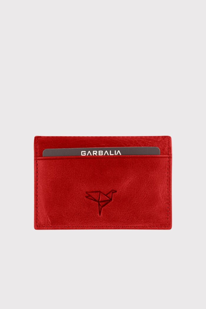 Garbalia Vera Crazy Deri Minimal Kırmızı Kartlık - Görsel 4