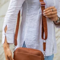Garbalia West Ayarlanabilir Çapraz El Kol ve Omuz Askılı Mıknatıs ve Fermuarlı Mini Taba Kadın Çanta